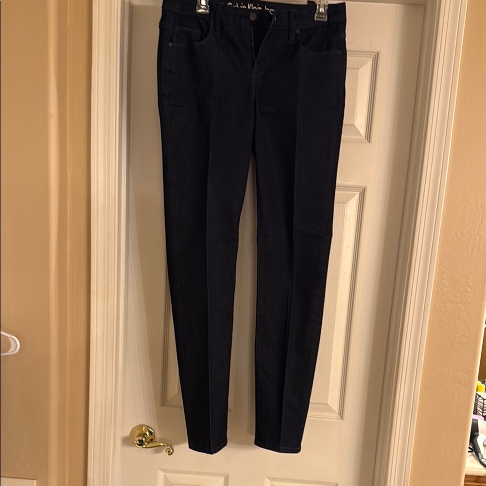Calvin Klein Dark Indigo Denim Curvy Skinny Stretch Jeans